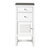 James Martin Furniture Athens 15'' Cabinet with 2 Drawers and Left Opening Door in Glossy White and 3cm (1-3/8'') Thick Grey Expo Quartz Top