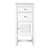 James Martin Furniture Athens 15'' Cabinet with 2 Drawers and Right Opening Door in Glossy White with 3cm (1-3/8'') Thick Carrara Marble Top