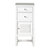 James Martin Furniture Athens 15'' Cabinet with 2 Drawers and Right Opening Door in Glossy White with 3cm (1-3/8'') Thick Eternal Serena Top