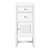 James Martin Furniture Athens 15'' Cabinet w/ Drawers & Door, Glossy White w/ 3cm (1-3/8'') Thick White Zeus Quartz Top