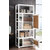 James Martin Furniture Athens 30'' W Bookcase Linen Cabinet (Double-Sided) in Glossy White, 30'' W x 15-3/4'' D x 70-1/8'' H