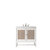 James Martin Furniture Athens 30'' W Single Vanity Cabinet, Glossy White, w/ 3cm (1-3/8'') Thick Carrara White Top