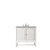 James Martin Furniture Athens 30'' W Single Vanity Cabinet, Glossy White, w/ 3cm (1-3/8'') Thick Eternal Serena Top