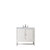 James Martin Furniture Athens 36'' W Single Vanity Cabinet, Glossy White, w/ 3cm (1-3/8'') Thick Carrara White Top