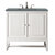 James Martin Furniture Athens 36'' Single Vanity Cabinet in Glossy White with 3cm (1-3/8'') Thick Cala Blue Top and Rectangle Undermount Sink