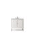 James Martin Furniture Athens 36'' W Single Vanity Cabinet, Glossy White, w/ 3cm (1-3/8'') Thick Eternal Jasmine Pearl Quartz Top