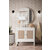 James Martin Furniture Athens 30'' Glossy White w/ White Zeus Top Front View