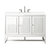 James Martin Furniture Athens 48'' Single Vanity Cabinet in Glossy White w/ 3cm (1-3/8'') Thick White Zeus Quartz Top