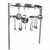John Boos Boat Shaped Stainless Steel Pot Rack with Removable Hooks - Table Mount, Includes 30 Hooks