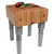 John Boos AB Block with 10" Thick Hard Maple Top, Slate Gray, Numerous Sizes Available