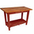 Barn Red Oak Table w/ 1 Shelf