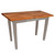 John Boos Oak Table Boos Block, 48"W x 25"D x 35"H, Without Shelf, Useful Gray Stain