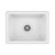 JULIEN ProTerra M125 Collection Fireclay Farmhouse Sink with Single Bowl, Glossy White, 24'' W x 18-1/8'' D x 9-7/8'' H