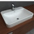 Cantrio Koncepts Semi-Recessed Bathroom Sink, with Rounded Edges, Solid Surface, 23"W x 18-1/8"D x 6-7/8"H