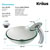 Kraus Clear Glass Vessel Sink and Waterfall Faucet Set, Chrome