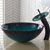 Kraus Nature Series Nei Glass Vessel Sink and Waterfall Faucet Oil Rubbed Bronze Set