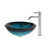 Kraus Ladon Glass Vessel Sink and Ramus Faucet Chrome Set