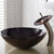 Kraus Copper Illusion Glass Vessel Sink and Waterfall Faucet, Satin Nickel