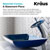 Kraus Irruption Blue Rectangular Glass Sink and Waterfall Faucet, Chrome