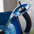 Kraus Irruption Blue Rectangular Glass Sink and Waterfall Faucet, Oil Rubbed Bronze