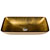 Kraus Golden Pearl Rectangular Glass Vessel Sink, 22" W x 14" D x 4" H