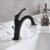 Kraus Arlo™ Matte Black Single Handle Basin Bathroom Faucet with Lift Rod Drain and Deck Plate, Faucet Height: 8", Spout Reach: 5"