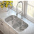 Kraus Outlast MicroShield™ 32" Scratch-Resist 16-Gauge Stainless Steel Undermount 50/50 Double Bowl Sink