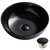 KRAUS 16-1/2" Round Black w/ Pop Up Drain Included Items