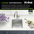 KRAUS Dex™ Undermount Single Bowl TRU16 Gauge Stainless Steel Kitchen Bar Sink with DrainAssure WaterWay and VersiDrain Assembly in Radiant Pearl Finish, 17'' Single Bowl Sink Clean & Contemporary