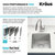 KRAUS Dex™ Undermount Single Bowl TRU16 Gauge Stainless Steel Kitchen Bar Sink with DrainAssure WaterWay and VersiDrain Assembly in Radiant Pearl Finish, 17'' Single Bowl Sink High Performance