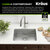 KRAUS Dex™ Undermount Single Bowl TRU16 Gauge Stainless Steel Kitchen Sink with DrainAssure WaterWay and VersiDrain Assembly in Radiant Pearl Finish, 25'' Single Bowl Sink Clean & Contemporary