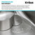 KRAUS Dex™ Undermount Single Bowl TRU16 Gauge Stainless Steel Kitchen Sink with DrainAssure WaterWay and VersiDrain Assembly in Radiant Pearl Finish, 25'' Single Bowl Sink Drain Assure