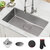 KRAUS Dex™ Undermount 16-Gauge Stainless Steel Single Bowl Kitchen Sink, 33'' Single Bowl Sink Installed View