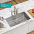 KRAUS Dex™ Undermount 16-Gauge Stainless Steel Single Bowl Kitchen Sink, 33'' Single Bowl Sink Compatible Faucet