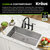 KRAUS Dex™ Undermount 16-Gauge Stainless Steel Single Bowl Kitchen Sink, 33'' Single Bowl Sink Clean & Contemporary
