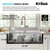 KRAUS Dex™ Undermount 16-Gauge Stainless Steel Single Bowl Kitchen Sink, 33'' Bowl Sink Spacious Single Bowl
