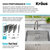 KRAUS Dex™ Undermount 16-Gauge Stainless Steel Single Bowl Kitchen Sink, 33'' Single Bowl Sink High Performance