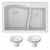 Kraus White Sink with Strainer Display View
