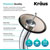 Kraus Chrome Single Lever Vessel Glass Waterfall Faucet with Brown Clear Glass Disk and Matching Pop Up Drain, 13"H