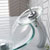 Kraus Single Lever Vessel Glass Waterfall Mixer with Matching Pop Up Drain, Chrome
