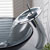 Kraus Single Lever Vessel Glass Waterfall Faucet, Chrome with Black Frosted Glass Disk, 13"H