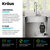 Kraus Standart PRO™ 30" Wide Undermount Single Bowl 16 Gauge Stainless Steel Kitchen Sink with WasteGuard™ 1 HP Continuous Feed Garbage Disposal