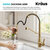 Kraus Britt™ Commercial Style 2-Function Single Handle Pull Down Kitchen Faucet, Docking Arm