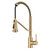 Kraus Britt™ Commercial Style 2-Function Single Handle Pull Down Kitchen Faucet, Spot Free Brushed Brass Product View
