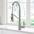 Kraus Britt™ Commercial Style 2-Function Single Handle Pull Down Kitchen Faucet, Spot Free Stainless Steel In Use Kitchen Angle View
