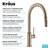 KRAUS Oletto™ Modern Industrial Pull-Down Single Handle Kitchen Faucet, Heavy Duty Construction