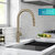 KRAUS Oletto™ Modern Industrial Pull-Down Single Handle Kitchen Faucet, Compatible Sink