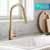 Kraus Brushed Gold Standard Oletto Kitchen Faucet Lifestyle View 2