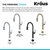 KRAUS Sellette™ Traditional Industrial Pull-Down Single Handle Kitchen Faucet, Available Finishes