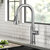 KRAUS Allyn™ Industrial Pull-Down Single Handle Kitchen Faucet, Spot-Free Stainless Steel, Faucet Height: 16-3/4'' H